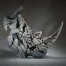 White Rhinoceros Bust