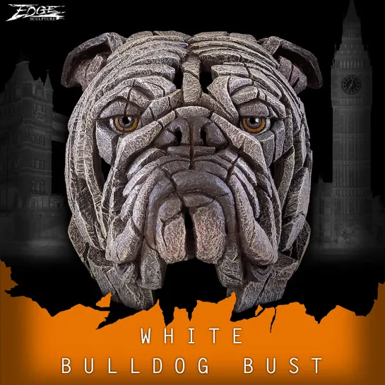 White Bulldog Bust