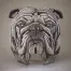 White Bulldog Bust