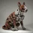 Brindle Bull Terrier Figure