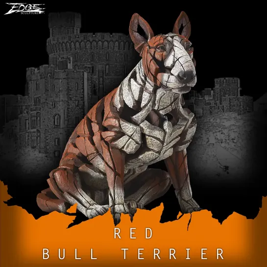 Red Bull Terrier Figure