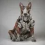 Red Bull Terrier Figure