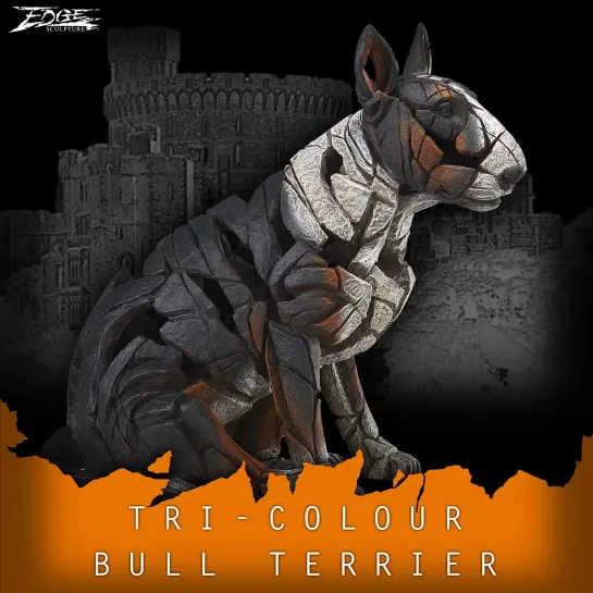 Tricolour Bull Terrier Figure