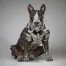 Tricolour Bull Terrier Figure