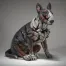Tricolour Bull Terrier Figure
