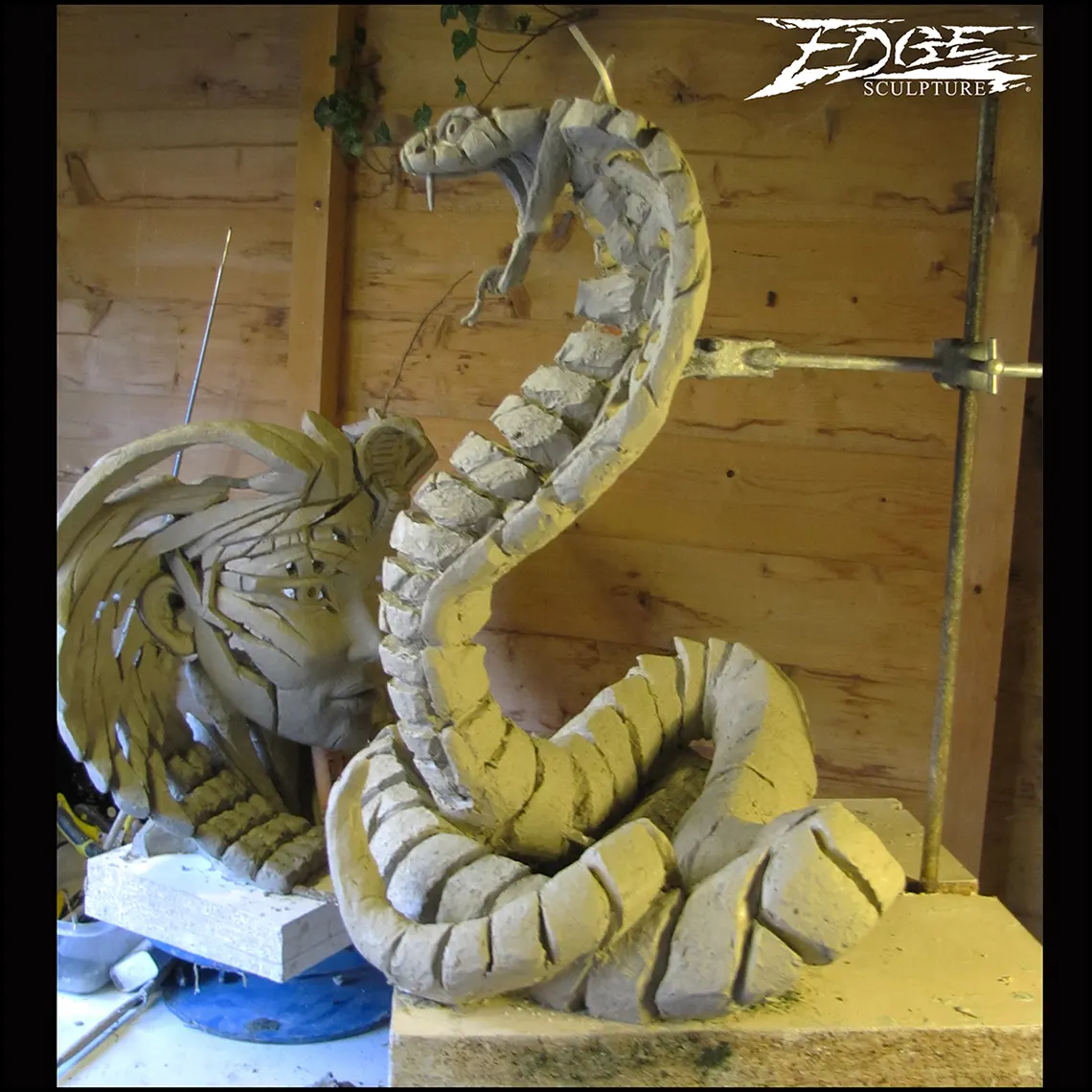 Cobra snake sculpt side view