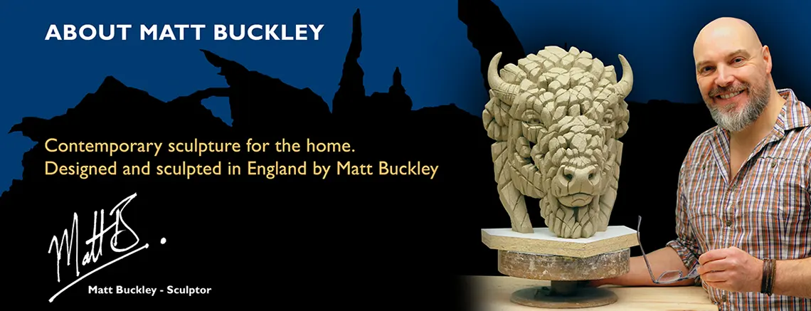 Heading picture for page two of About Us - Matt Buckley with Bison Clay Sculpt Matt Buckley with Bison Clay Sculpt